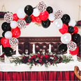 thumbnail image 2 of Kit de arco de guirnalda de globos rojo, negro y blanco, 12.0 in, 10.0 in, globo rojo, negro y blanco, globos de confeti de látex, tira de arco de 16.0 ft para circo, barbacoa, cumpleaños, casino, pó Namotu HMYH455, 2 of 7