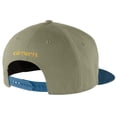 thumbnail image 2 of Gorra Carhartt Firm Duck Flat Brim para hombre Dusty Olive, 2 of 2