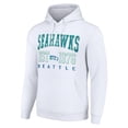 thumbnail image 2 of Unisex Starter White Seattle Seahawks Throwback Logo Pullover Hoodie, 2 of 3