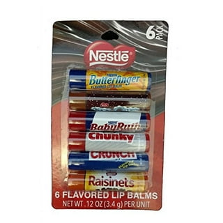 Candy Flavored Lip Balms - 5 Pack - Strawberry PEZ, Cherry Smarties,  Redberry Sour Patch Kids, Bubble Yum and Tropical Fruit Gushers