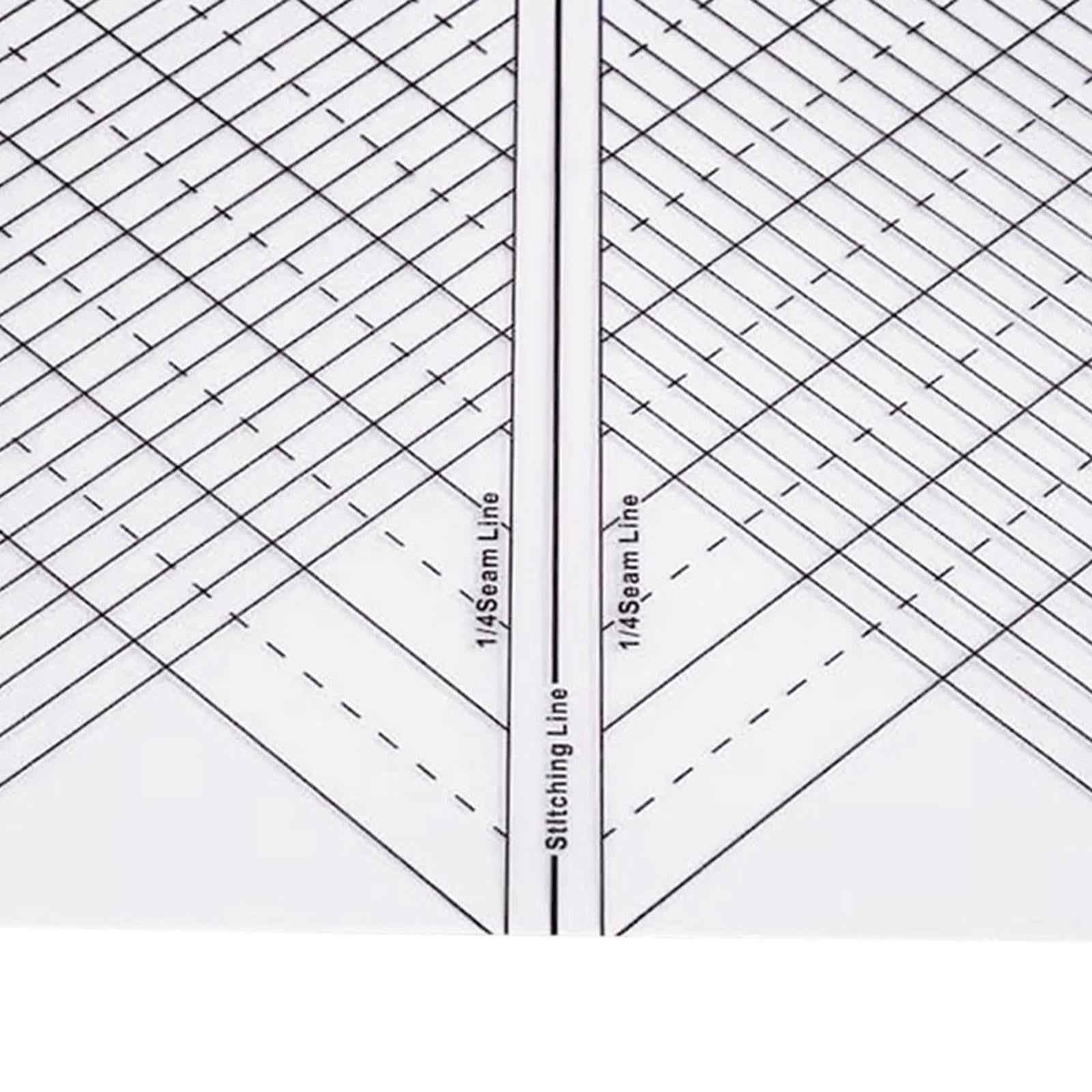 FVDPWYE Acrylic Arc Quilting Straight Ruler Sewing Machine Ruler Quilting Grip Template Rulers for Quilting Crafting 1/4 Inch Seams
