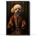 thumbnail image 2 of Poodle Pet Portrait in a Royal Costume Dog in a Costume Portrait Dog in Attire Portrait Canvas Print Medieval Pet Portrait Renaissance Animal Portrait on Canvas, 2 of 6