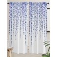 thumbnail image 5 of Navy Blue Polka Dots Living Room Curtains 2 Panel, Vintage Abstract Art Watercolor Cafe Window Treatment, Extra Long Farmhouse Bedroom Bathroom Kitchen Curtains Drapes 104"x72", 5 of 6