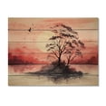thumbnail image 3 of Designart "Escaping to the Countryside III" Countryside Print on Natural Pine Wood, 3 of 5