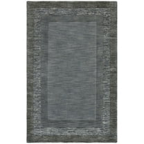 SAFAVIEH Impressions Bristol Geometric Wool Area Rug, Charcoal/Blue, 5' x 8'