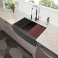 thumbnail image 3 of Stainless Steel Kitchen Sink 36 Inch Apron Front Workstation Farmhouse Sink 16 Guage Gunmetal Matte Black Stainless Steel Kitchen Sink Single Bowl Farm Sink,Single Bowl Kitchen Sink, 3 of 6