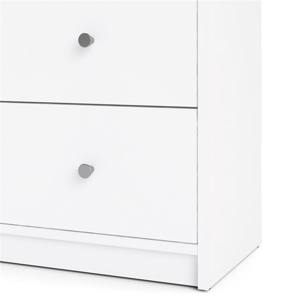 Home Square 4 Piece Bedroom Set With Dresser, Chest and 2 Nightstands in White