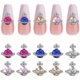 thumbnail image 3 of 10 piezas de diamantes de imitación de aleación de planetas para uñas, encanto de cristal de diamante, arte de uñas de lujo, 3D, forma de Saturno brillante, accesorios para uñas para niñas y mujeres, 3 of 5