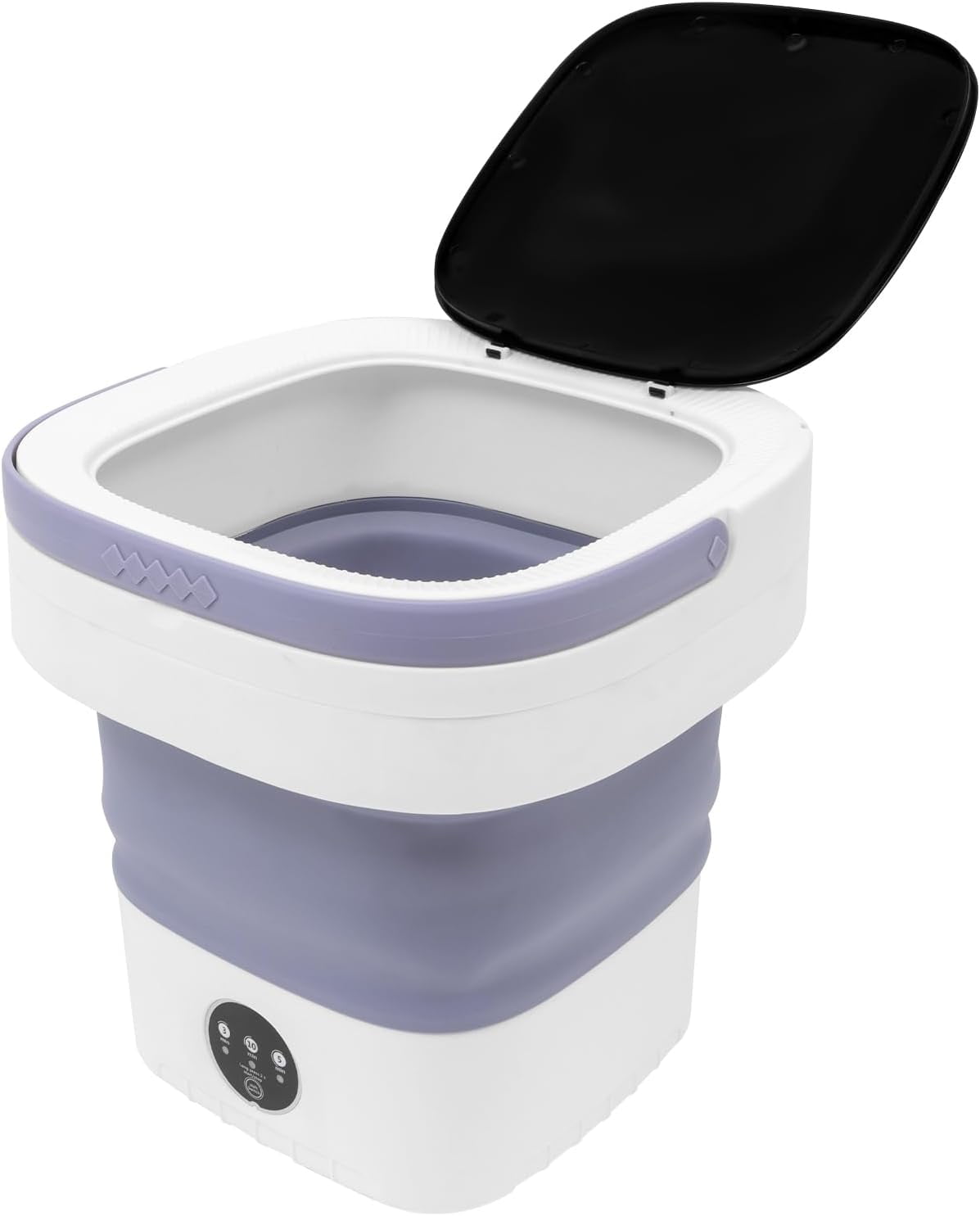 Portable Washing Machine 12L With Spin Basket,Foldable Mini Washing Machine with 3 Modes Cleaning Small Washer for Clothes, Underwear or Small Items, Apartment, Dorm,RV (Purple)