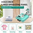 thumbnail image 7 of Heat Press Machine 15 x 15 Inch Large Operating Panel T-Shirts Heat Press, Fast Heating, Digital Sublimation Printer High Pressure Heat Press Machine for Clothes Canvas Bags Pillows Placemats, 7 of 7