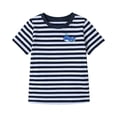 thumbnail image 5 of HILEELANG Toddler/Little Boys Size 2–7T Navy Stripe Whale Graphic T-Shirt and Cotton Shorts Summer Outfit, Size 7T, 5 of 6