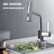 thumbnail image 3 of Grifo mezclador de agua fría y caliente Grifo de lavabo con rociador extraíble Suministros de baño de cocina Hugtrwg Para estrenar, 3 of 7