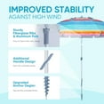 thumbnail image 2 of Heavy Duty High Wind Beach Umbrella with Sand Anchor & Carry Bag|Patio Outdoor Umbrella with Alumininm Frame, Sunshade Umbrella with Push Button Tilt, Ideal for Travel Garden Lawn Poolside, 2 of 5