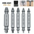 thumbnail image 1 of 5PCS Broken Bolt Damage Screw Remover Extractor Drill Bits Easy Out Stud Reverse, 1 of 9