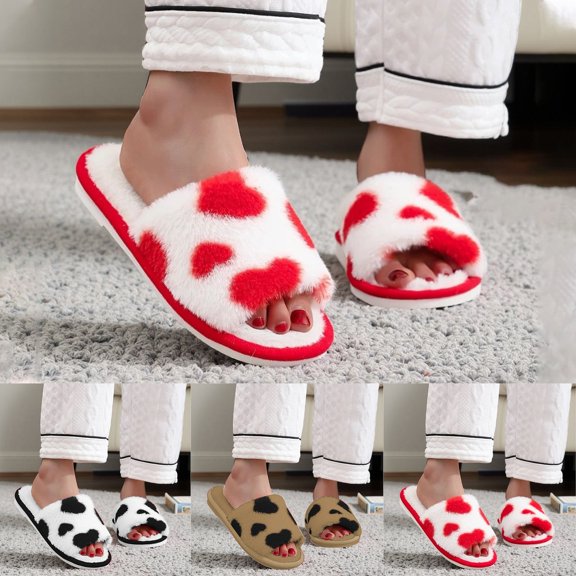 Puppy Slippers Women's Comfort Memory Foam House Slippers Plush Lining Bedroom Shoes For Indoor Outdoor Black 36 -37