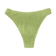 thumbnail image 5 of GEWSEY Sexy Bikini Bottom for Women Ruched Swim Bottom Cheeky Swimsuit Mid Waisted Tankini Bottoms Only (Light Green, S), 5 of 5