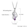 thumbnail image 2 of Mementos Custom Family Necklaces for Women Sterling Silver with 3 Birthstone and Name, 2 of 4
