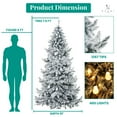 thumbnail image 5 of Naomi Home Thalia Alaskan Christmas Tree-Color:Snow Flocked,Size:7.5ft, 5 of 15