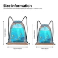 thumbnail image 2 of Kdxio Underwater Aquarium Arches Print Drawstring Backpack Bag,Waterproof Draw String Back Sack, Gym Drawstring Bags Swim Bag For Unisex, 2 of 5