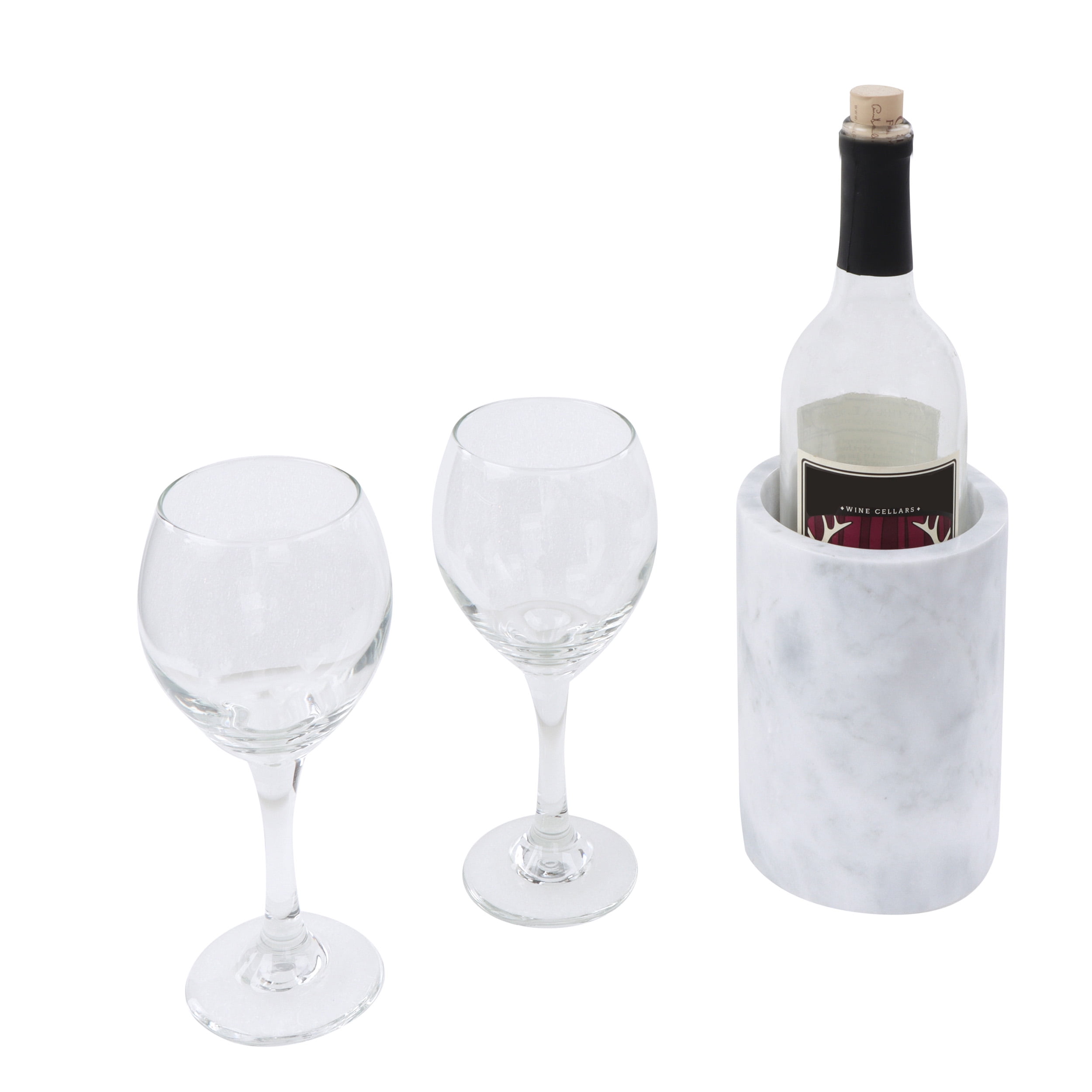 GAURI KOHLI Brno 1-Bottle White Marble Wine Chiller GK51097 - The Home Depot
