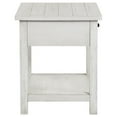 thumbnail image 4 of Ayne Side End Table, 1 Drawer, Distressed White Wood, Square 20 Inch, 4 of 5