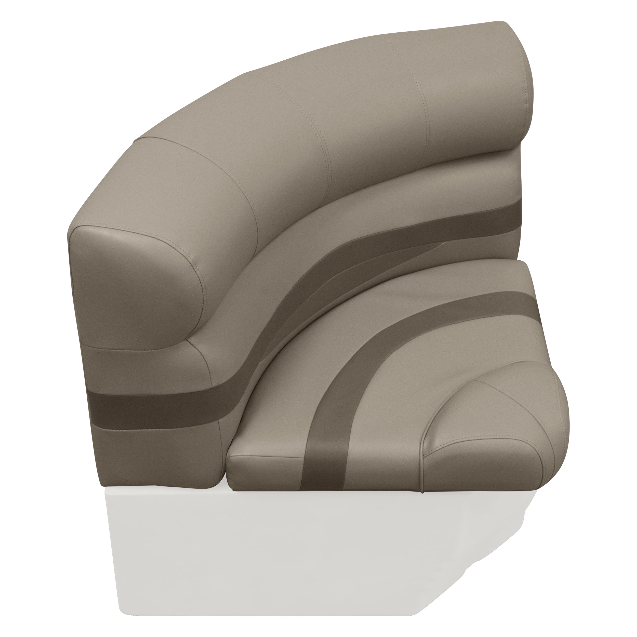Wise BM11028-1749 Premier Series Pontoon 28" Radius Corner Cushion Set - Mocha Java / Mushroom / Cafe