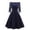 Navy, variant on Pntutb Dresses for Women New Vintage Lace Patchwork Off Shoulder Cocktail Party Retro Swing Dress
