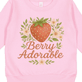 thumbnail image 3 of Inktastic Berry Adorable Strawberry Floral Design Toddler Sweatshirt, 3 of 4