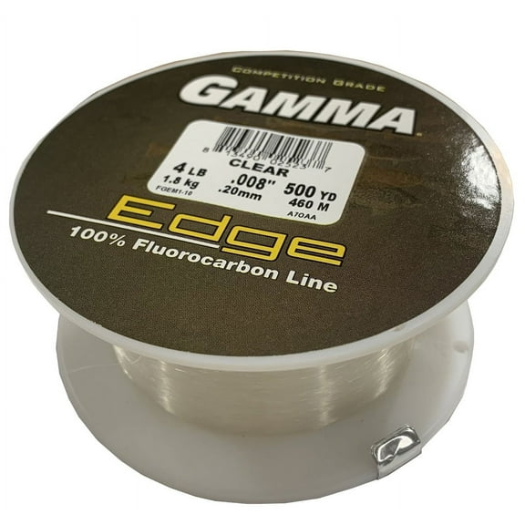GAMMA Edge Fluorocarbon Fishing Line Mini Bulk Spool, Clear, 10lb