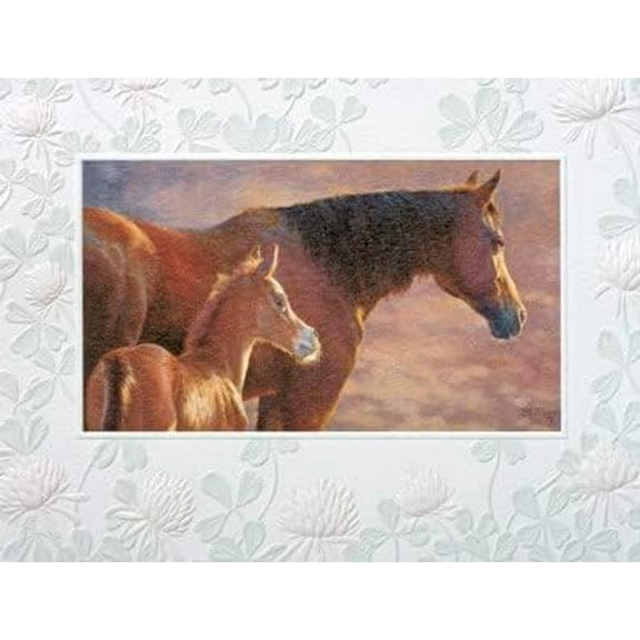 Pumpernickel Press Embossed Small/Petite Blank Note Card Set - New Dawn, 18 Count. Made in USA