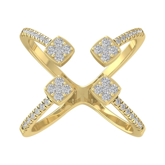 Araiya 14K Yellow Gold Diamond Band Ring (1/2 cttw, I-J Color, I2-I3 Clarity), Size 7