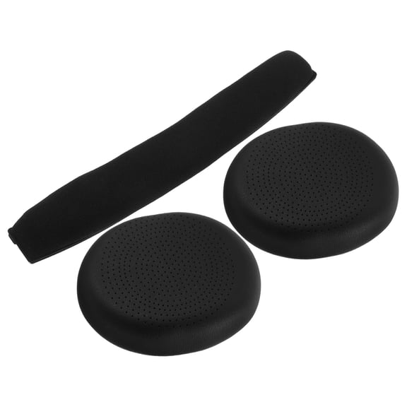 LOLIPPYY Black Replacement Ear Pads Set for Headset, Comfortable Earpad Protectors for Gaming, Training, and Extended Use