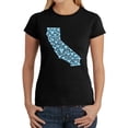 thumbnail image 1 of Women's Word Art T-Shirt - California Hearts, 1 of 2