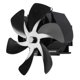 thumbnail image 2 of Ventilador para estufa de leña con alimentación por calor, 6 aspas, para colgar, silencioso, con tubo de humos, ecológico, para montaje en pared, color negro, 2 of 10