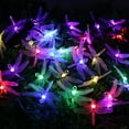 thumbnail image 5 of Viworld Dragonfly Solar String Lights Outdoor 23 Feet 50 Led Waterproof Solar Powered Fairy Lights, 8 Modes Decorative Lights for Patio Garden Yard Fence Wedding Christmas Party, Multicolor, 5 of 5