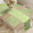 thumbnail image 2 of Ambesonne Yellow and Green Table Runner & Placemats, Spring Daisy, Placemat 4 pcs + Runner 14"x72", Pistachio Green Marigold, 2 of 2