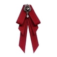 thumbnail image 4 of Segolike Bow Tie for Women Bowknot Necktie Elegant Ribbon Women Vintage College Style Solid Color Bowties Brooch Pin for Gift Suit Shirt Work Red, 4 of 8