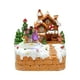thumbnail image 1 of Caja de música LED con forma de casa de pueblo navideño, decoración de mesa única con escena de nieve 2 hombres de jengibre, 1 of 8