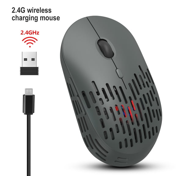 New 2.4G Wireless Charging Mouse Hollow Mouse Mute Design 1600dpi Built-in Lithium Battery