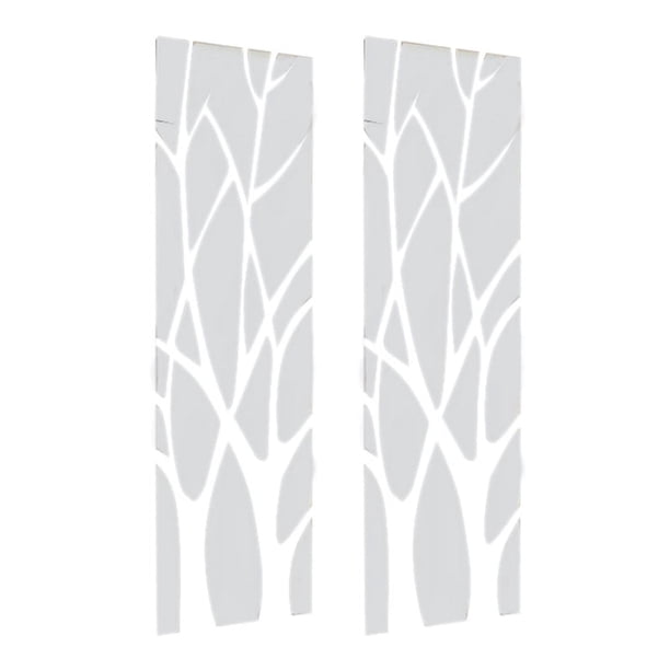 2X 3D Acrílico árbol Espejo Pared Pegatina ExtraíBle DIy Arte Calcomanía Decoración del Hogar Mural 100X28 cm