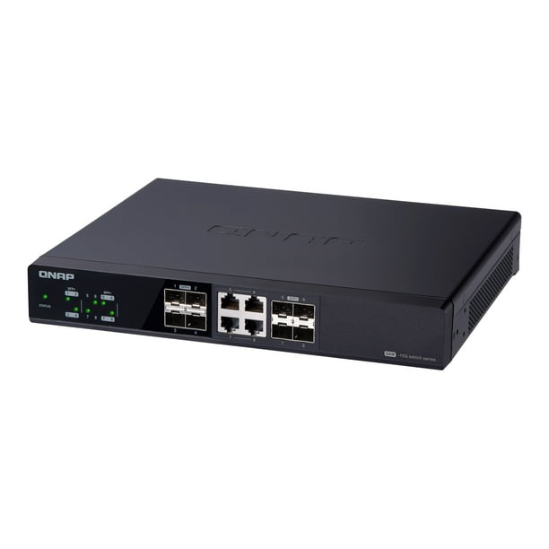 QNAP QSW-804-4C - Commutateur - Non Géré - 4 x 10 Gigabit SFP+ + 4 x combo 10 Gigabit SFP+ - Bureau, Rackable