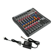 DENEST Professional Mixer Sound Board Console 6 Channel Desk System Interface Digital USB