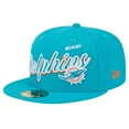 thumbnail image 3 of Men's New Era Aqua Miami Dolphins  Script Sided 59FIFTY Fitted Hat, 3 of 5