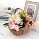 thumbnail image 2 of Rattan Flower Basket, Handmade Wicker Planter Basket with Plastic Liner & Handle, 2 of 4