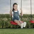 thumbnail image 3 of Delta Children FunZone Outdoor Metal 6-Piece Swing Set - Includes 2 Swings,1 Disc/Saucer Swing, Slide and Seesaw/Teeter Totter with 360-Degree Spin, Blue/Red, 3 of 3