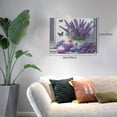 thumbnail image 2 of Farmhouse Bathroom Decor Wall Art Purple Lavender Picture Wall Decor Bathroom Picture Canvas Painting Prints Artwork Home Decorations Framed for Bedroom 12inx16in, 2 of 6