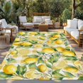 thumbnail image 2 of Yellow Lemons Outdoor Rug for Patio/Deck/Porch, Non-Slip Large Area Rug 5 x 8 Ft, Summer Botanical Checkered Pastoral Indoor Outdoor Rugs Washable Area Rugs, Reversible Camping Rug Carpet Runner, 2 of 8