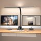 thumbnail image 1 of Lámpara LED de escritorio de doble cabeza, lámparas de escritorio de arquitecto para oficina en casa, iluminación LED de 24 W más brillante, 5 modos de color y 5 atenuables con protección, 1 of 8