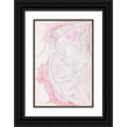 thumbnail image 1 of Fay, Mela 11x14 Black Ornate Wood Framed with Double Matting Museum Art Print Titled - Pink Abstract I, 1 of 4
