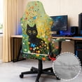 thumbnail image 6 of Whosucclay Cat Butterfly Flower Print Office Computer Game Chair Slipcovers Machine Washable Non-Slip Computer Chair Seat Slipcovers with Armrest Covers Gamer Chairs Protector, 6 of 8